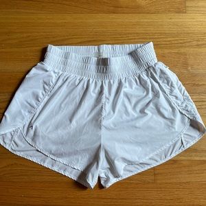 White High Waisted Acta Athletic Shorts